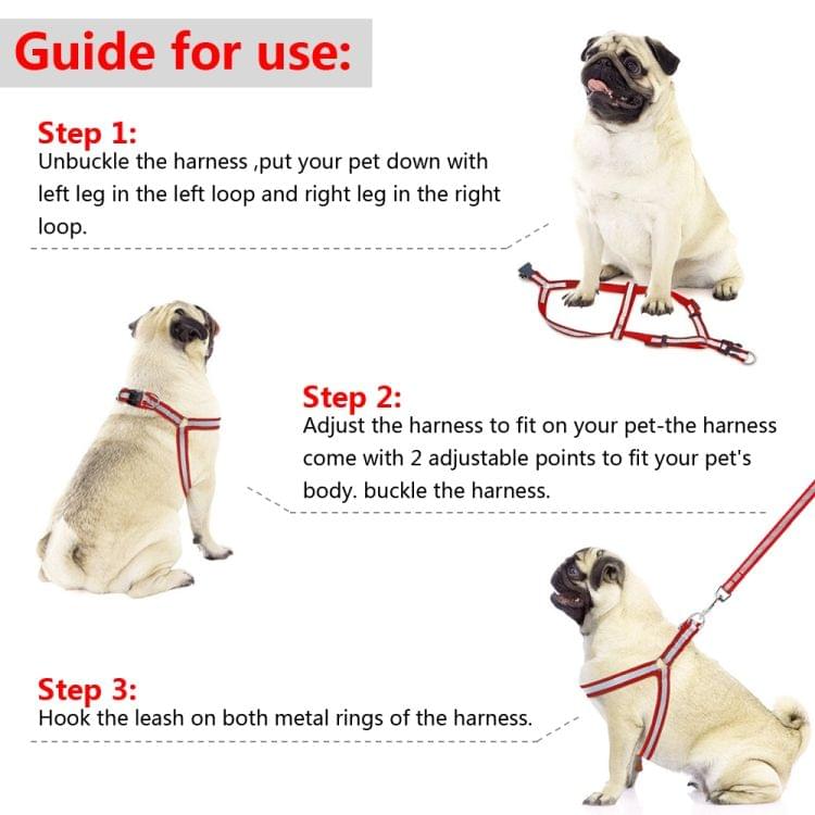Small Medium Dogs Nylon Reflective Dog Leash Lead Set, Size:S(Brown)