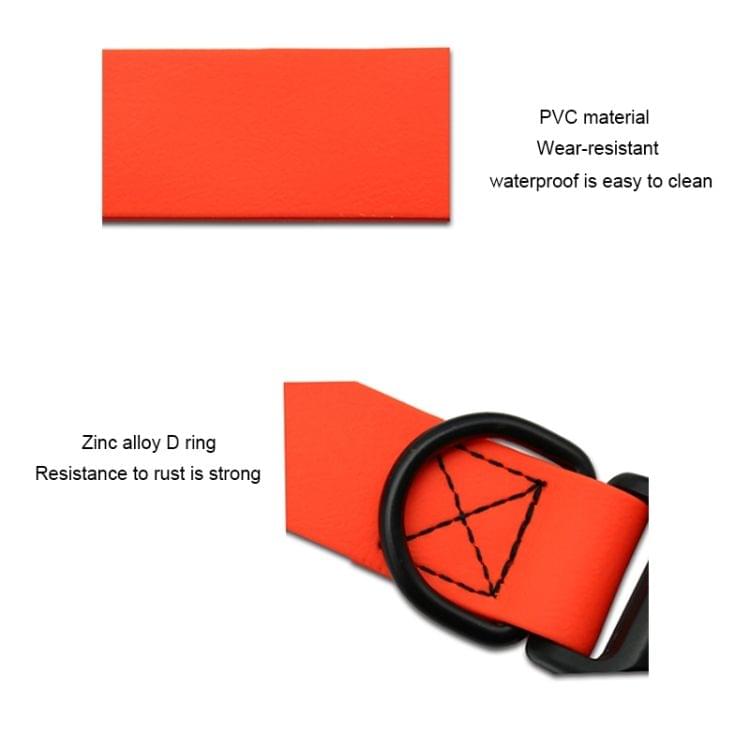 PVC Material Waterproof Adjustable Dual Loop Pet Dogs Collar, Suitable for Ferocious Dogs, Size: XS, Collar Size: 20-32 cm (Orange)