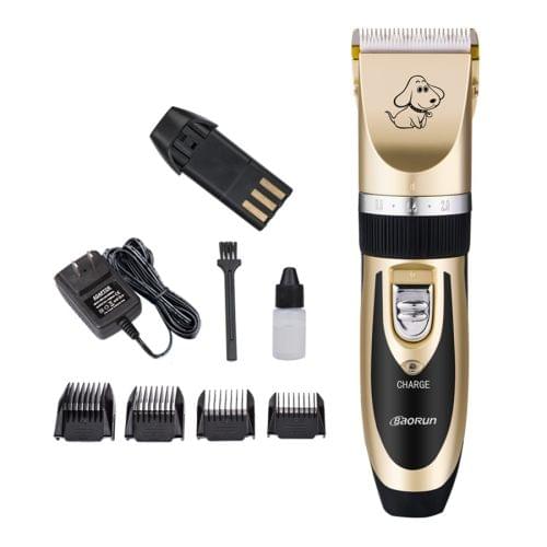 P2 110-240V Ceramics Titanium Professional Pet Electric Scissors Pets Hair Clippers with Four Combs