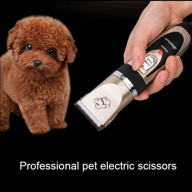 P2 110-240V Ceramics Titanium Professional Pet Electric Scissors Pets Hair Clippers with Four Combs