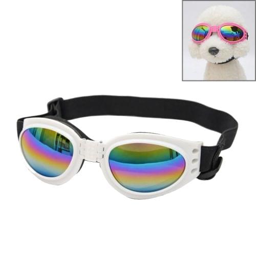 Anti-fog UV400 Dog Foldable Polarized Sunglasses for Dogs with 6Kg Weight or Heavier(White)