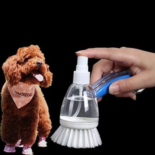 Pet Bath Cleaning Brushes with Shampoo Container, Random Color Delivery
