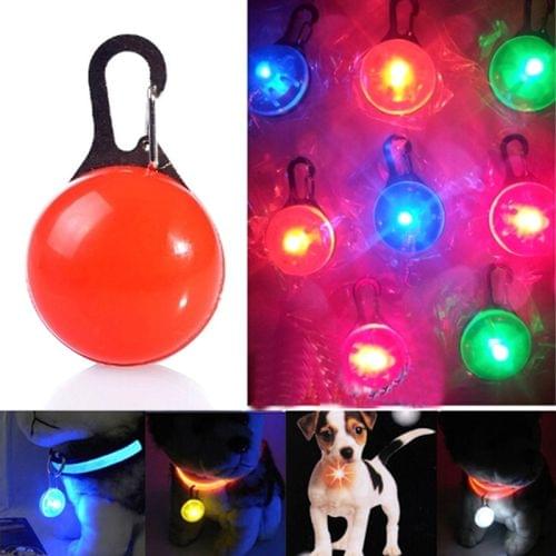 LED Flashlight Dog Cat Collar Glowing Pendant Luminous Bright Decoration Collars(Red)