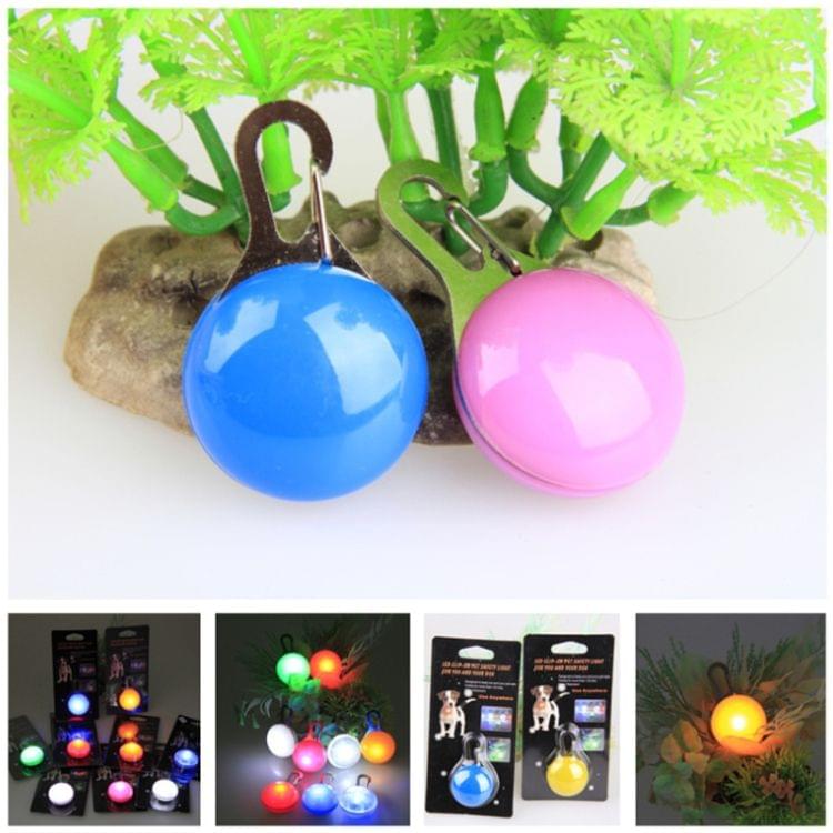 LED Flashlight Dog Cat Collar Glowing Pendant Luminous Bright Decoration Collars(Red)
