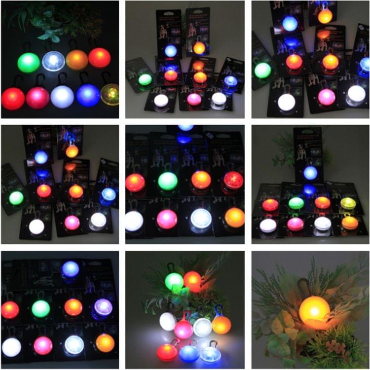 LED Flashlight Dog Cat Collar Glowing Pendant Luminous Bright Decoration Collars(Red)