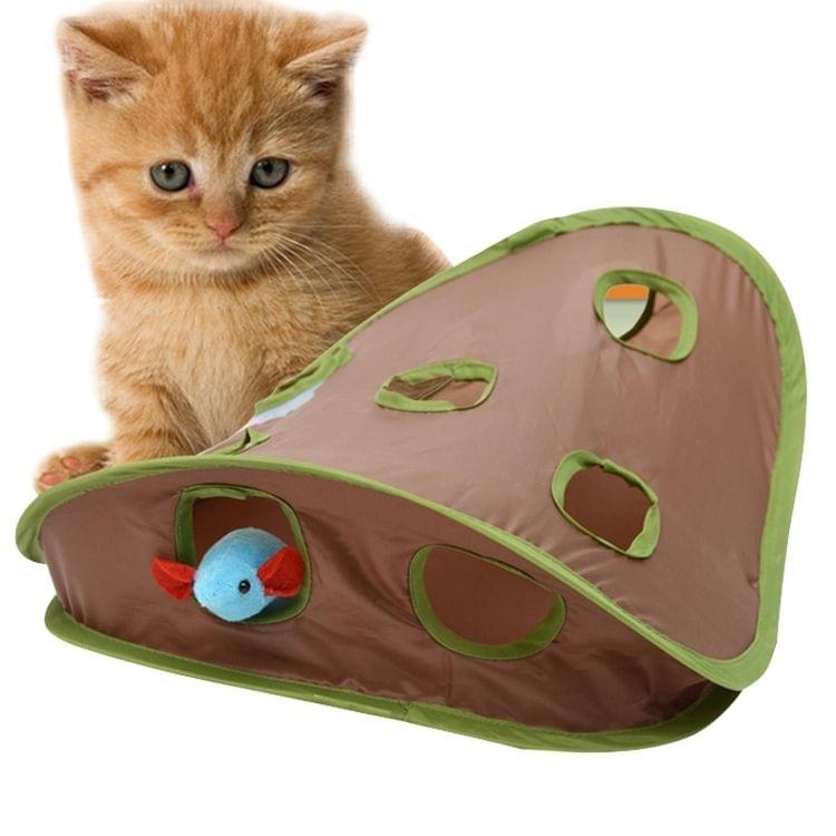 Funny Cat Toy Mouse Hole Stick With Bells Grasping Interactive Mouse Hunt Cat Toys