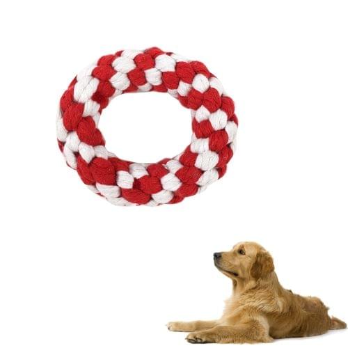 Braided Cotton Rope Training Biting Interactive Teeth Cleaning Chews Toy, Size: 10.5 x 3.0m, Random Color Delivery