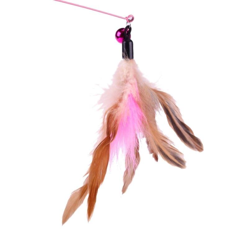 Steel Wire Teasing Feather Wand Pet Toy