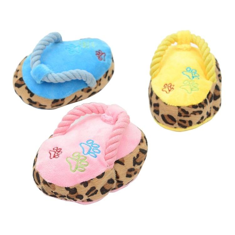 Flip Flops Shape Squeaky Pet Toy, Random Color Delivery