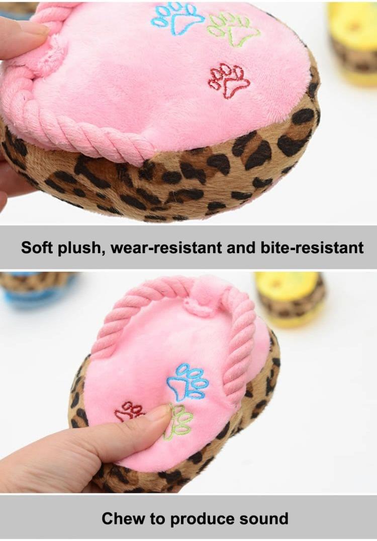 Flip Flops Shape Squeaky Pet Toy, Random Color Delivery
