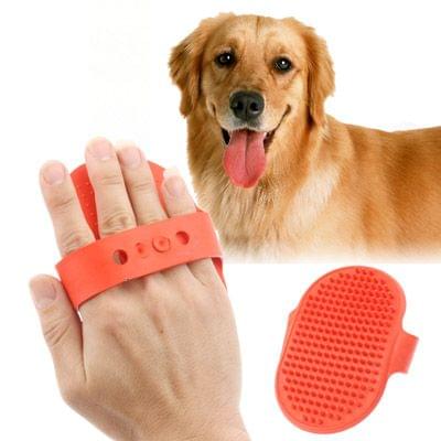 TPU Handheld Pet a Bath Massage Brush(Red)