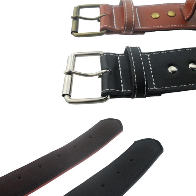 Leather Pet Dog Collar Pet Products for Big Pet, Size: 4.5*48.5cm(Coffee)