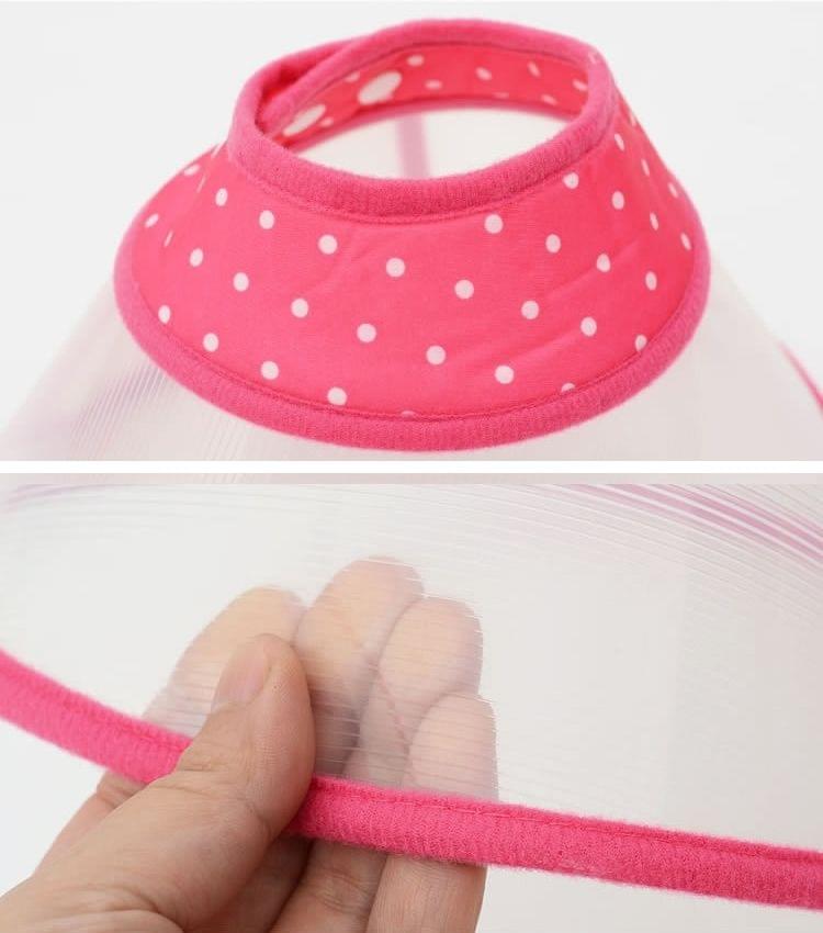 Elizabeth Pet Collar Headgear Ruff Funnel Cover Anti Bite Lick Safety Practical Neck Protective, Size: M, Suitable for Neck 20-26cm(Pink)