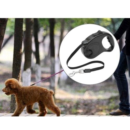 Pet Retractable Leash Automatic Extending Pet Walking Leads, Length: 3m(Black)