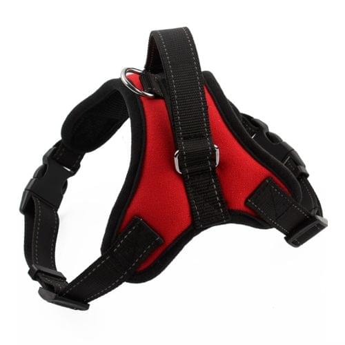 Fashion Nylon Breathable Pet Dogs Adjustable Harness Lead Leash Collar Belt with 3m Reflective Yarn, Size: M, Chest: 52-60cm, Neck: 45-54cm, Random Color Delivery