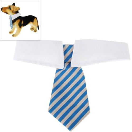 Pet Dog Bow with Hook Loop Sticky(Blue)