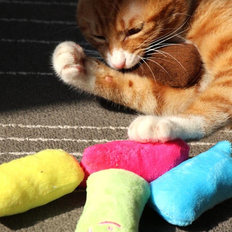 2 PCS Teeth Grinding Catnip Toys Funny Interactive Plush Cat Toy Pet Kitten Chewing Toy  Claws Thumb Bite Cat mint for Cats(Green)