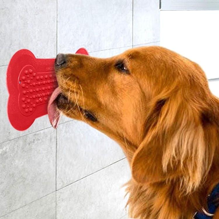 Dog Bathroom Shower Stickers Silicone Bone Stickers for Small Medium Large Pet Cat Dog Training Bathing Stickers(Blue)