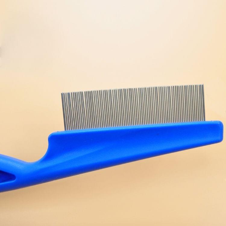 5 PCS Pet Cats Dogs Supplies Combs Fine Toothed Stainless Steel Needle Fleas Removal Combs, Length: 18.5cm (Purple)