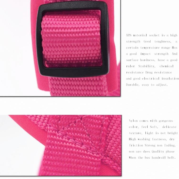 Pet Dogs Nylon Comfortable O-ring A7 Chest Harness Lead Leash, Size: XS, Adjustable Range: 42-50cm(Pink)