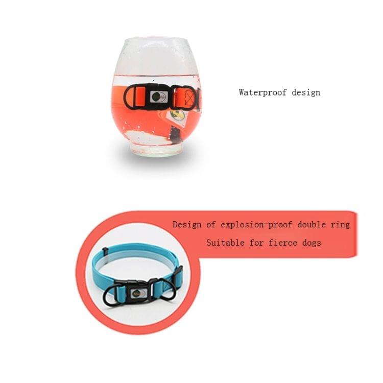 PVC Material Waterproof Adjustable Dual Loop Pet Dogs Collar, Suitable for Ferocious Dogs, Size: XS, Collar Size: 20-32 cm (Red)