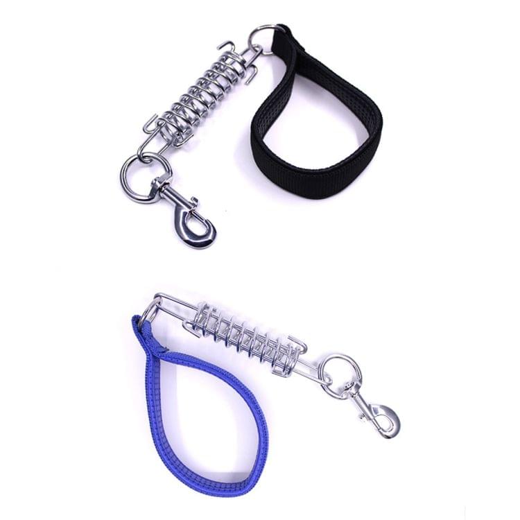 Pet Medium Large Dogs Cushion Traction Rope Spring Foam Handle Explosion-proof Short Chain, Size: 3.5mm*45cm, Foam Width: 2.5cm(Blue)