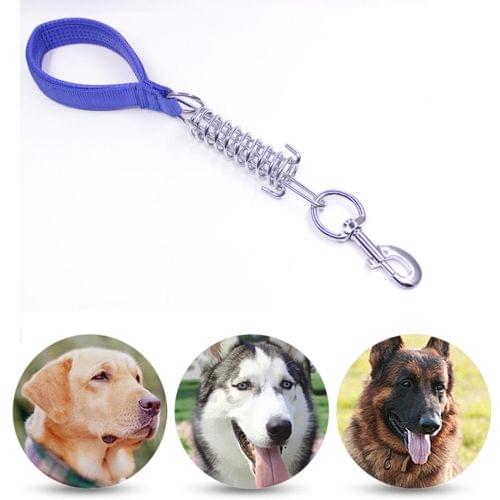 Pet Medium Large Dogs Cushion Traction Rope Spring Foam Handle Explosion-proof Short Chain, Size: 3.5mm*45cm, Foam Width: 2.5cm(Blue)