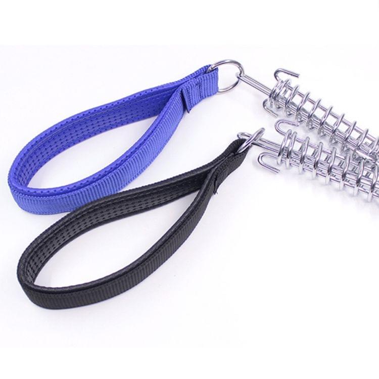 Pet Medium Large Dogs Cushion Traction Rope Spring Foam Handle Explosion-proof Short Chain, Size: 3.5mm*45cm, Foam Width: 2.5cm(Blue)