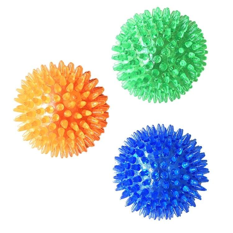 Pet Sounding Toy Hedgehog Ball Golden Retriever Molar Bite Resistant Tooth Toy for Large Pets, Large, Diameter: 11cm, Random Color Delivery