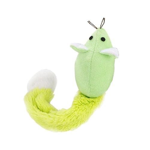 Animal Toy Pet Plush Chew Toy with Catnip Cat Clean Teeth Training Tool, Size:30cm(Green)