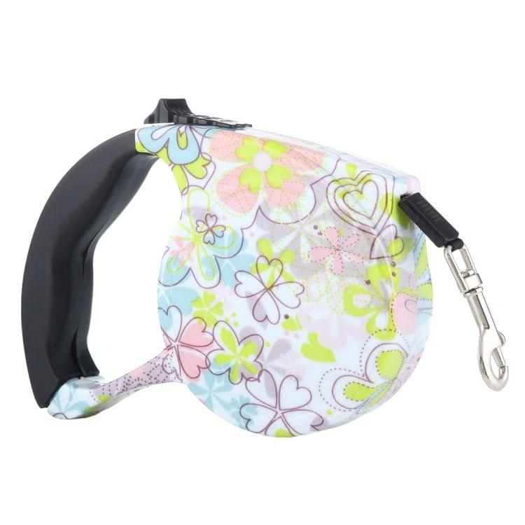 5m Narcissus Pattern Flexible Retractable Dog / Cat Leash for Daily Walking