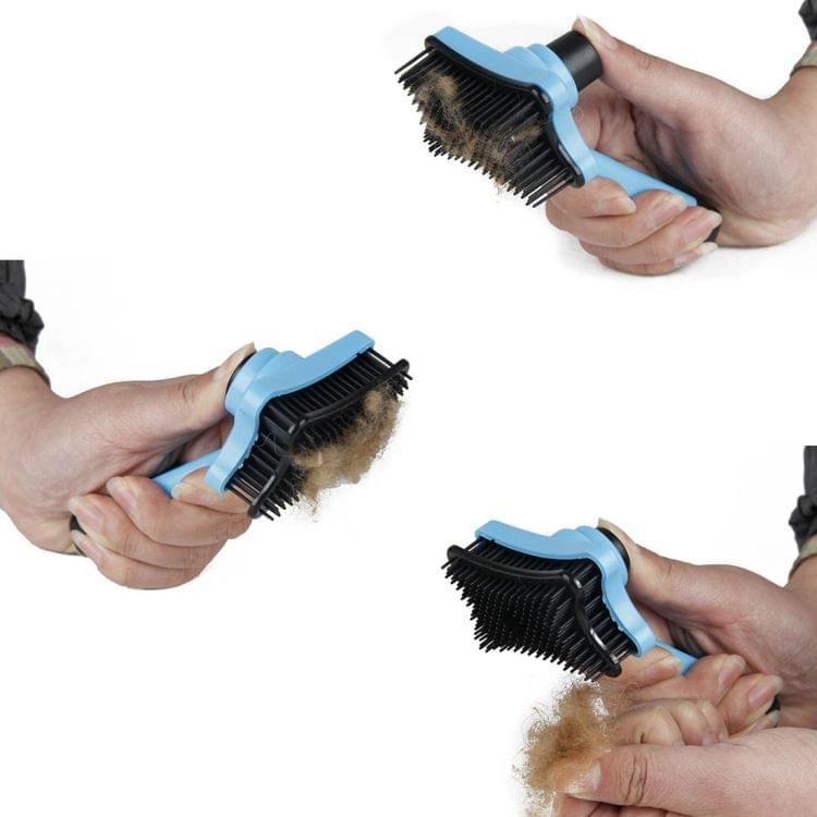 Elite Multi-functional Plastic Grooming Comb Cut Tangles Tool Pet Brushes(Pink)