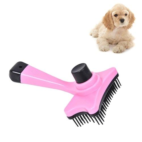 Elite Multi-functional Plastic Grooming Comb Cut Tangles Tool Pet Brushes(Pink)
