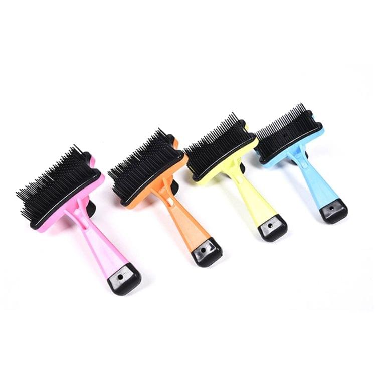 Elite Multi-functional Plastic Grooming Comb Cut Tangles Tool Pet Brushes(Pink)