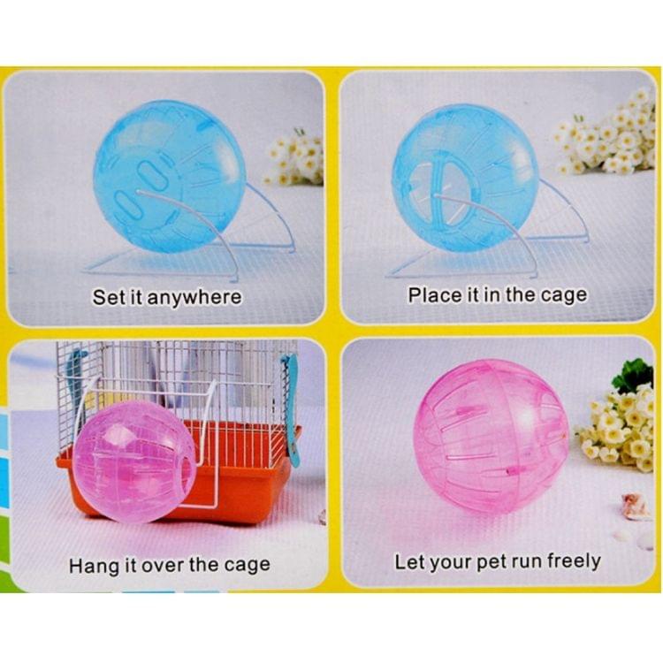 Pet Small Toy Hamster Mute Running Ball with Bracket, Random Color Delivery, Diameter: 12cm