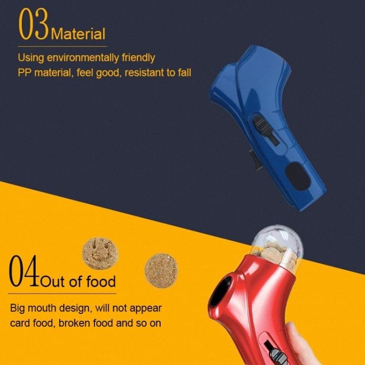 Portable Catapult Feeder Pet Training Reward Feeding Device Circus Breeder Tool(Blue)