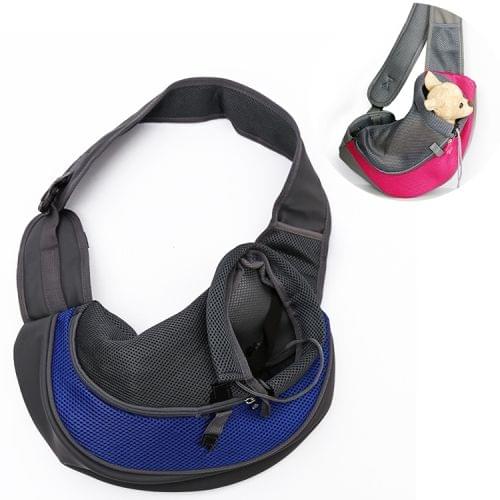 Dog and Cat Sling Carrier Hands Free Reversible Pet Papoose Bag, Size：Small(Blue)