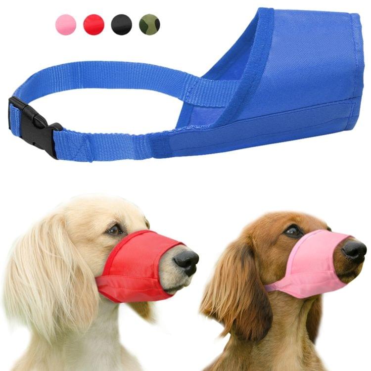 Pet Supplier Dog Muzzle Breathable Nylon Comfortable Soft Mesh Adjustable Pet Mouth Mask Prevent Bite, Size:16cm(Red)