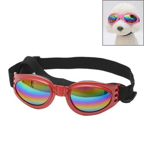 Anti-fog UV400 Dog Foldable Polarized Sunglasses for Dogs with 6Kg Weight or Heavier(Red)