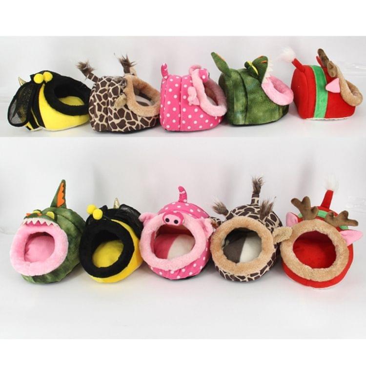 Lovely Mini Red Moose Shape Guinea Pig Pet Beds, Comfortable Spider Hamster Cotton Pet House, Size: L, 23*21*15 cm