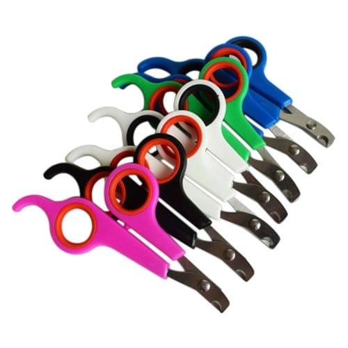 Pet Animal Dog Cats Bird Toe Claw Stainless Steel Grooming Nail Clippers Scissors Trimm(Random Color Delivery)