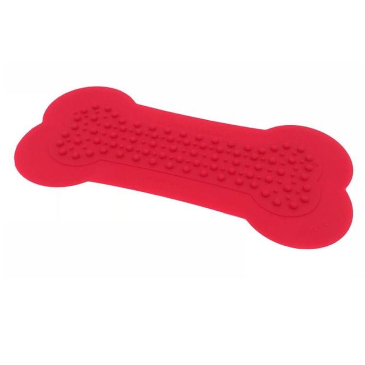 Dog Bathroom Shower Stickers Silicone Bone Stickers for Small Medium Large Pet Cat Dog Training Bathing Stickers(Red)