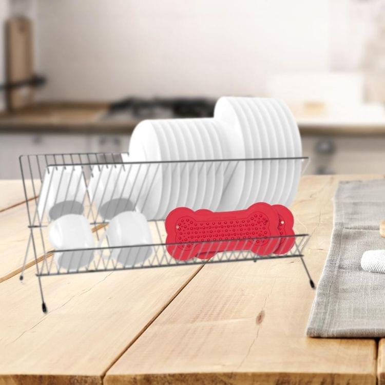 Dog Bathroom Shower Stickers Silicone Bone Stickers for Small Medium Large Pet Cat Dog Training Bathing Stickers(Red)