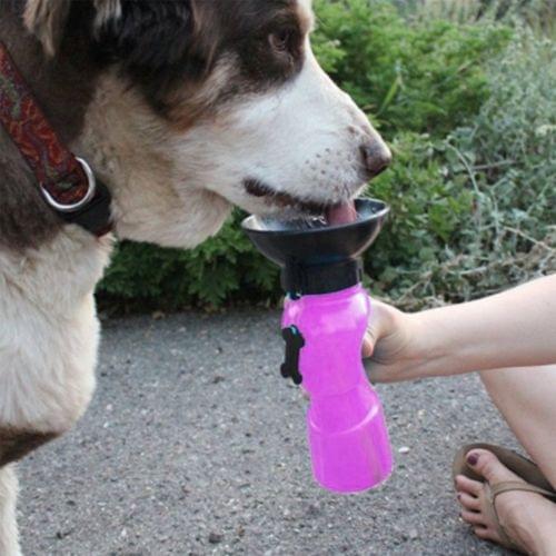 Outdoor Portable Auto Pet Drinking Water Cup Water Feeder (Pink)