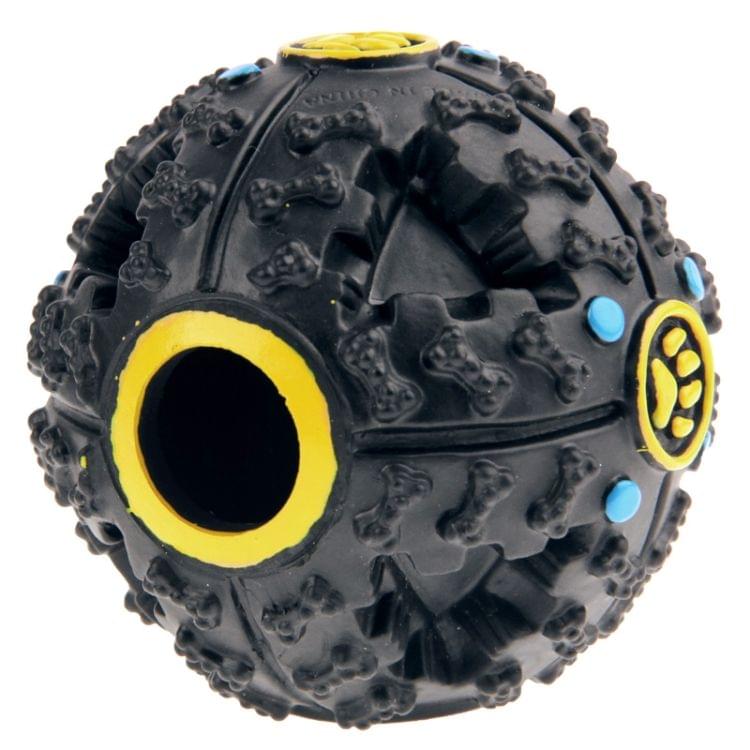 Pet Dog and Cat Food Dispenser Squeaky Giggle Quack Sound Training Toy Chew Ball, Ball Diameter: 11cm