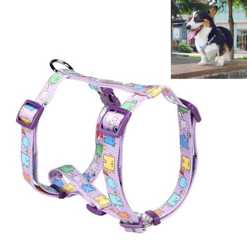 Tuffhound 1634 Adjustable Dog Harness Lead Leash Collar Belt,Size:M, 2x(35-58)x(42-70)cm (Purple)