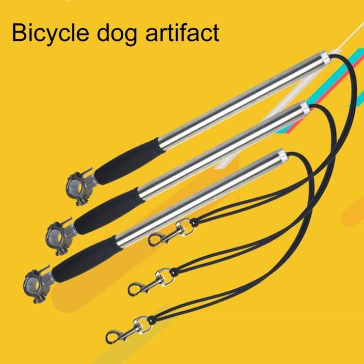 Pet Supplies Stainless Steel Bicycle Pet Dog Traction Rope Leash, Stainless Steel Pipe Diameter: 2x42.5cm(Black)