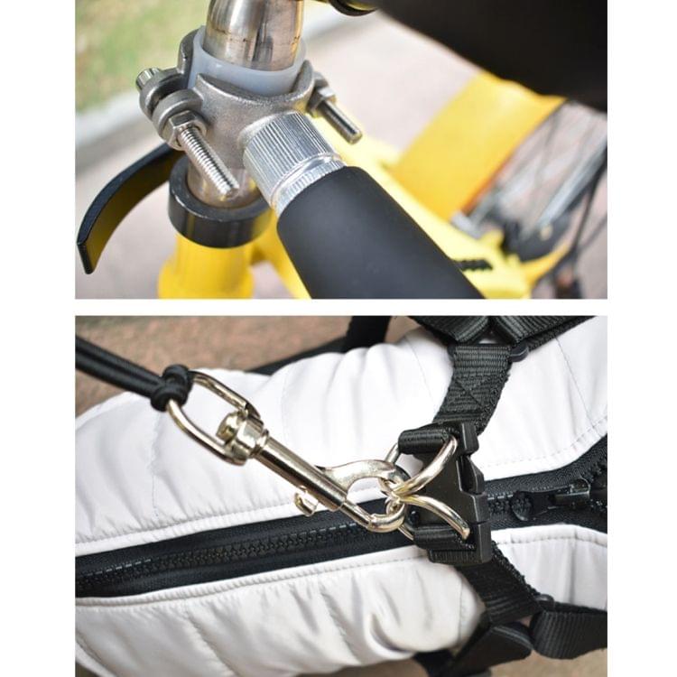 Pet Supplies Stainless Steel Bicycle Pet Dog Traction Rope Leash, Stainless Steel Pipe Diameter: 2x42.5cm(Black)