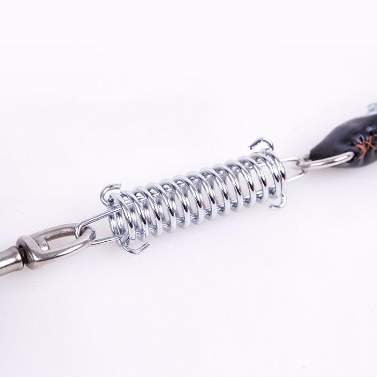 Cowhide Traction Belt Dog Collar Telescopic Dog Rope, Suitable For Medium and Large Dogs, L, Rope Length: 130cm Collar Size: 43-55cm(Black)
