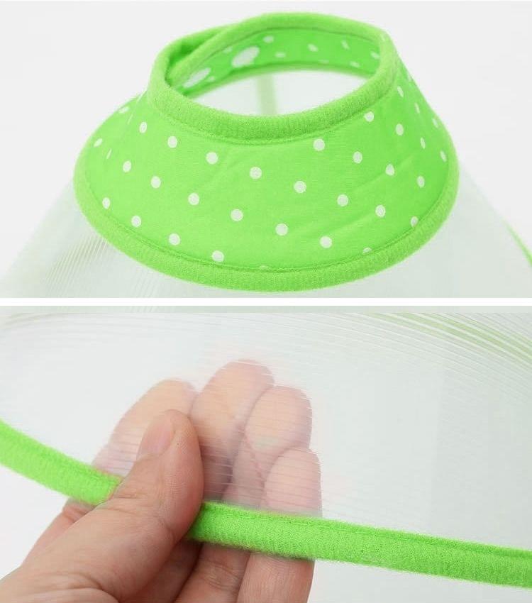 Elizabeth Pet Collar Headgear Ruff Funnel Cover Anti Bite Lick Safety Practical Neck Protective, Size: S, Suitable for Neck 15-20cm(Green)